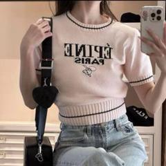 ÉPINE PARIS サマーニット ホワイト エピヌ パリス サマーニット ÉPINE PARIS summer knit 白