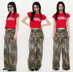 BEEDENレオパードデニム METAL EYELET SEMI LOOSE DENIM – BEEDEN