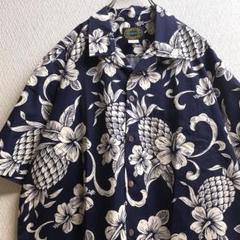 古着 アロハシャツ 総柄 柄シャツ 開襟 オープンカラー 半袖
