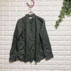 【ユニクロ】（L）プレミアムリネンシャツ リネン100 オープンカラー 涼