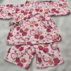 美品♡ミキハウス♡花柄甚平♡１１０
