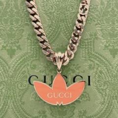GUCCI adidas コラボ　ネックレス　喜平　インターロッキング　ゴールド