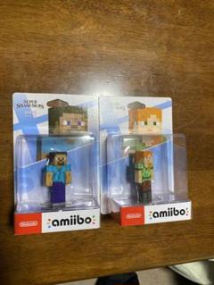 新品未開封 amiibo アミーボ マインクラフト スティーブ アレックス