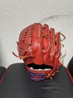 Rawlings 特注オーダー 野球グローブ 赤 左ピッチャー硬式用