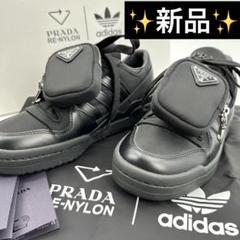 【新品未使用】PRADA×adidas 希少 スニーカー ブラック 黒 レザー