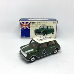 トミカミニクーパー　クリヤマ模型特注　青ボデー　タミヤルーフ　銀ホイルレア美品 ミニカーショップ ケンボックス トミカ 青箱☆F8☆ミニクーパーS