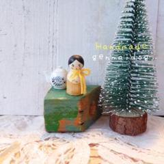 ペグドール ミニチュア SS イエロー ハンドメイド アンティーク