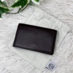美品✨LOEWE 名刺入れ　ブラック　カールレザー　アナグラム LOEWE - LOEWE ロエベ カードケース アナグラム 名刺入れ 小物