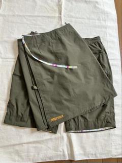 新品　マーモット　レインウェア 　四角友里さんコラボ　レインコート　グリーン　M 耐水圧は傘の20倍！四角友里コラボのレインコート -デサント