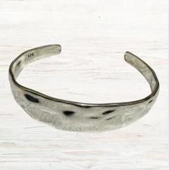 バングル シルバー925 たたき オープンバングル ブレスレット メキシカン