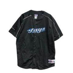 ブルージェイズ メンズT XL 黒 背番号入り 野球ユニフォーム風【4923】