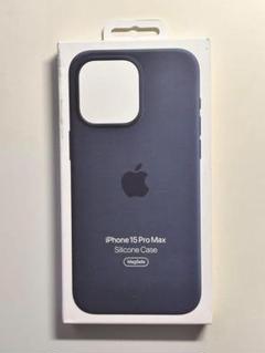 【新品】純正 iPhone 15 Pro Maxシリコンケース・ストームブルー②