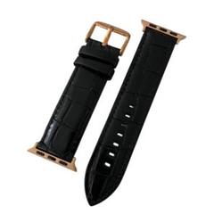 Apple watch バンド ❁︎ クロコ型押し ブラック 黒 38〜41