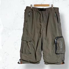 2195＊ピコ＊クロップドパンツ グレー L メンズ メッシュ カーゴ 春夏