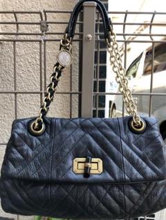 超美品レディース肩かけレーザーショルダーバッグブラック