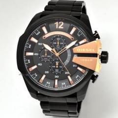 ディーゼル DIESEL メンズ 腕時計 メガチーフ ブラック×PG 新品
