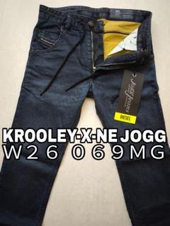 Ｗ２６ DIESEL ジョグ JOGG KROOLEY CB-NE 0684T KROOLEY-Y-NE Man: tapered Black/Dark grey Jeans | Diesel