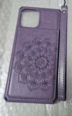 匿名配送✨iPhone12PRO　背面ケース　紫花柄