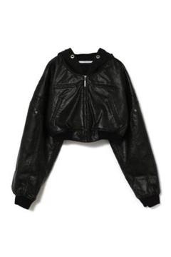 Melt The Lady ピアス ショート レザージャケット ライダース Melt The Lady ピアス ショート レザージャケット ライダース