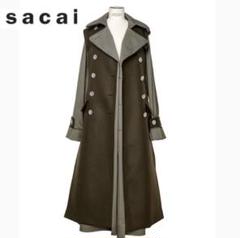 sacai カシミヤ混ウールロングコート sacai - 極美品 サカイ Sacai コート ロングコート 22AW Check