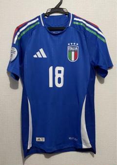 【にー】【新品未使用正規品】イタリア代表バレッラBARELLA 18番 イタリア代表 24 ホームユニフォーム Barella 18 プリント