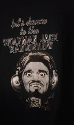 Sale! WOLFMAN JACK RADIOSHOW Tシャツ 黒 DJのサムネイル