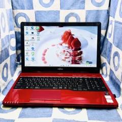 大人気❣NECの赤ノートパソコン✨たっぷり保存！大容量750GB✨カメラ付きPC 大人気❣ NECノートパソコン 薄型 赤❤ Win11 SSD WEBカメラ付き