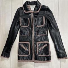 美品　CHANEL　シャネル　ブラック アウター　フード付ジャンパー　L 2104102040310-1.jpg
