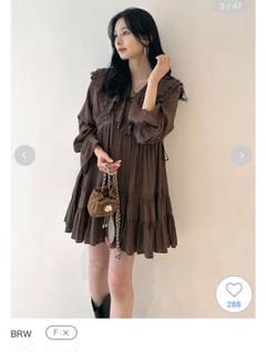 川崎桜さん着用　snidel コットンライクラッフルカラーチュニック 2025年最新】コットンライクラッフルカラーチュニックの人気