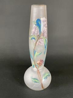 ルグラモンジョワエナメル装飾花瓶アールヌーボー大型の花美品