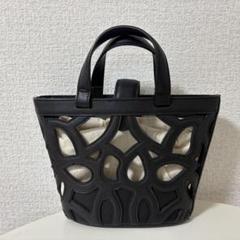 ZARA ザラ カットワーク ミニショルダーバッグ 2WAY 黒 - メルカリ