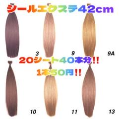 SA20本 2A30本 1A30本　シールエクステ エクステ市場】 シールエクステ 30cm20本分(40P) ダーク・ライト