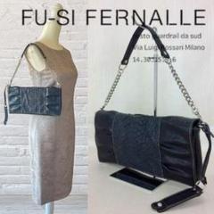 未使用☆ FU-SI FERNALLE ショルダーバッグ レザー パイソン 蛇