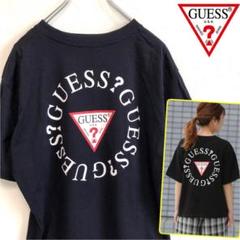 GUESS（ゲス）ブラック　トライアングルロゴ　半袖Tシャツ