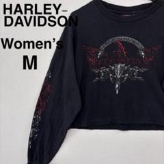 HARLEY-DAVIDSON ロングTシャツショート丈　レディースＭ　イーグル