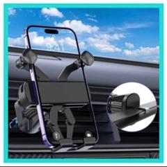 Ossky 車載スマホホルダー スマホスタンド エアコン吹き出し口 ブラック
