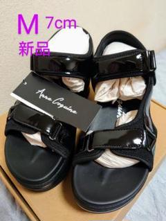 KO11-96］未使用品 Anne Coquine 厚底サンダル 黒 M