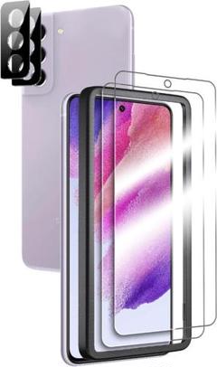 ★Galaxy S21 FE ガラスフィルム セット カメラフィルム 2枚セット
