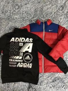 NIKEナイキadidasアディダス　150-160センチ　ジャージダウンセットのサムネイル