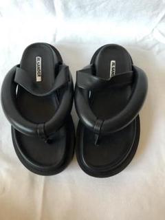 即日発送★JIL SANDER ブラック トングサンダル 23.5cm