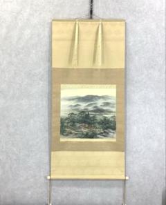 掛軸 百瀬徳三郎 淡彩山水 共箱 二重箱仕立て 横物 A-12 掛軸 百瀬徳三郎 淡彩山水 共箱 二重箱仕立て 横物 A-12 - メルカリ