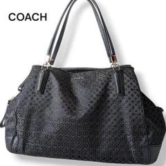 ★美品★COACH コーチ　27905　ハンドバッグ　肩掛け ブラック　コットン
