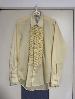 【希少】70s フリルシャツ　after six ホワイト シャツ トップス メンズ 今ならほぼ即納！