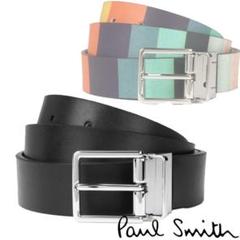 Paul Smith ポールスミス リバーシブル アーティストストライプベルト黒 Paul Smith ポールスミス リバーシブル アーティストストライプ