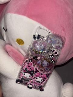 デコレーションiPhoneケース ピンク