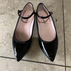 美品 レペット 38.5 クレメンス フラットパンプス スエード エナメル 黒 美品 レペット 38.5 クレメンス フラットパンプス スエード