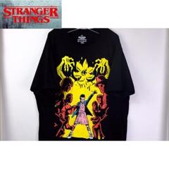 USA古着 ストレンジャーシングス オフィシャル Tシャツ 黒 ビッグシルエット
