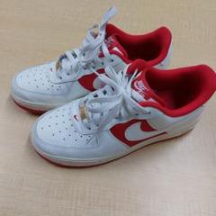 美品 Nike Air Force 1 ホワイト/レッド 25cm