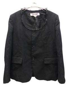 【トリココムデギャルソン】AD2007　ジャケット ダブルカラー カットオフ　黒 トリココムデギャルソン】AD2007 ジャケット ダブルカラー