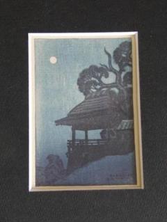 激安通販の 伊東深水、【石山寺】、希少な額装用画集より、美品、新品額装付 絵画